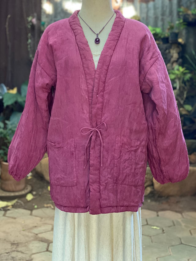 asana HEMP100% ふかふか リバーシブル はんてん・草木染め