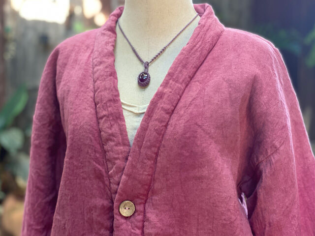 asana HEMP100% ふかふか リバーシブル はんてん・草木染め