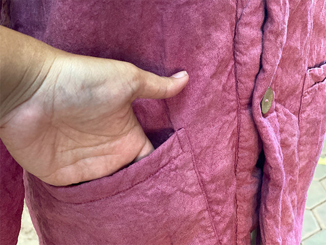 asana HEMP100% ふかふか リバーシブル はんてん・草木染め