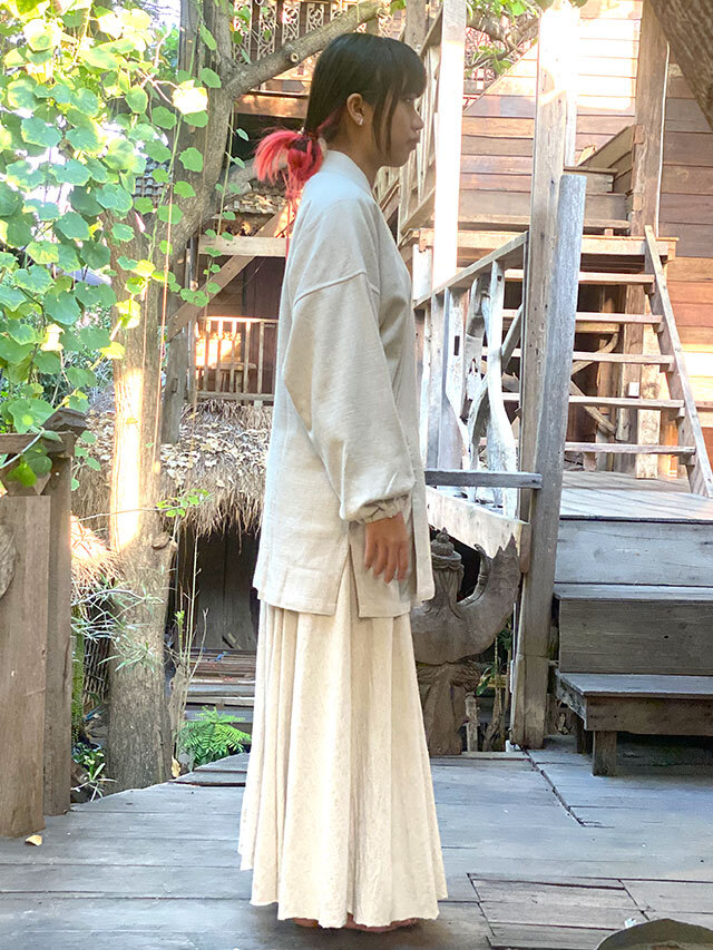 asana HEMP100% 厚手 作務衣・きなり【パヤカ オンラインショップ】
