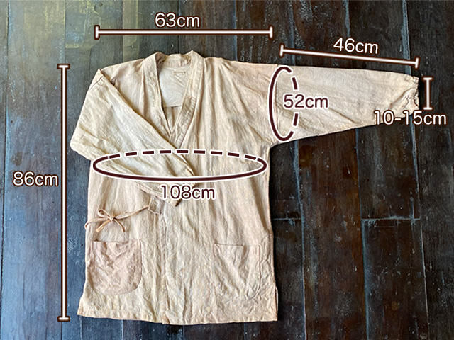 asana HEMP100% 厚手 NEW 作務衣・草木染め