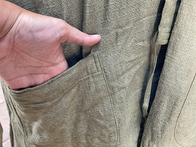 asana HEMP100% 厚手 NEW 作務衣・草木染め