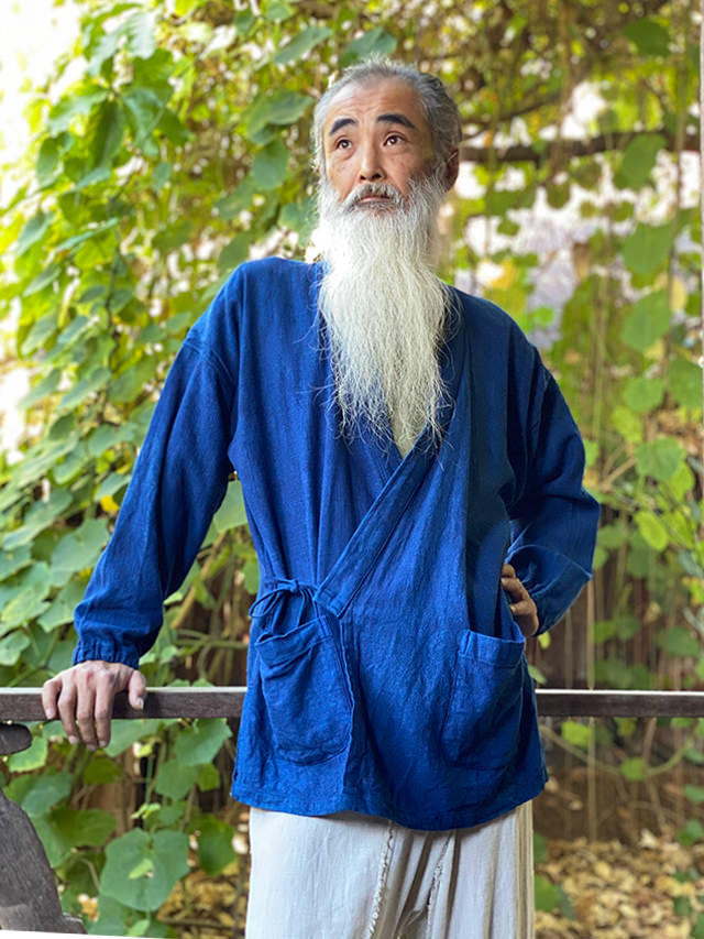草木染め作務衣 サイズL asana HEMP100% 厚手 NEW 作務衣・草木染め【パヤカ オンライン