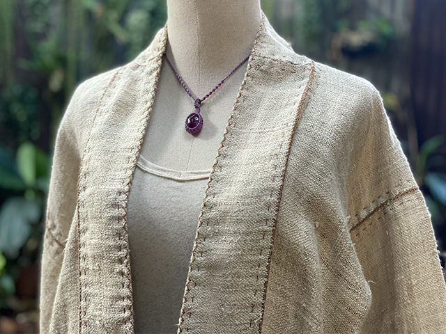 asana HEMP100% 手織り 手縫い ジャケット・きなり