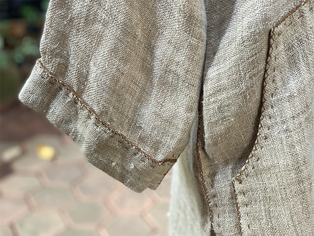 asana HEMP100% 手織り 手縫い ジャケット・きなり