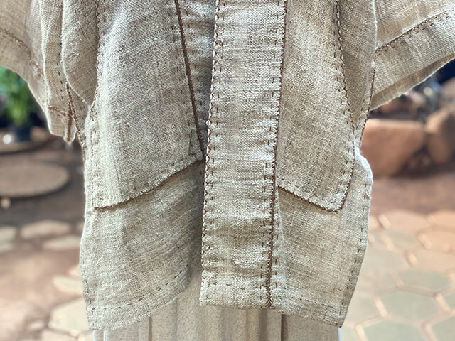 asana HEMP100% 手織り 手縫い ジャケット・きなり