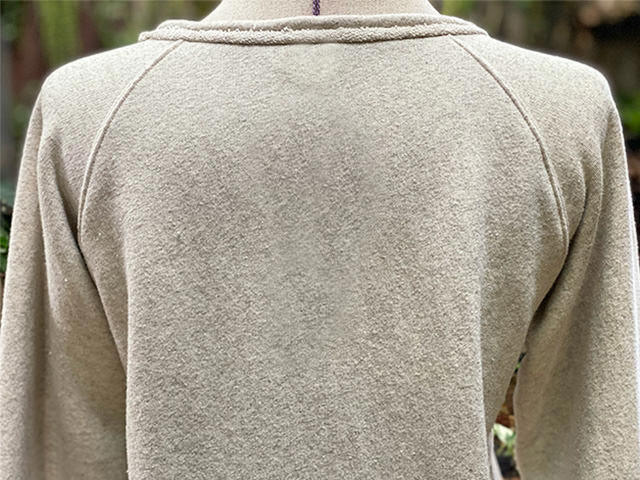 asana ヘンプコットン スウェット あったか ロングスリーブ・きなり