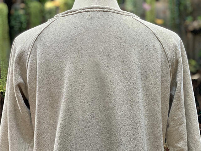 asana ヘンプコットン スウェット あったか ロングスリーブ・きなり