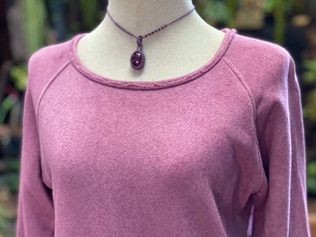 asana ヘンプコットン スウェット あったか ロングスリーブ・草木染め