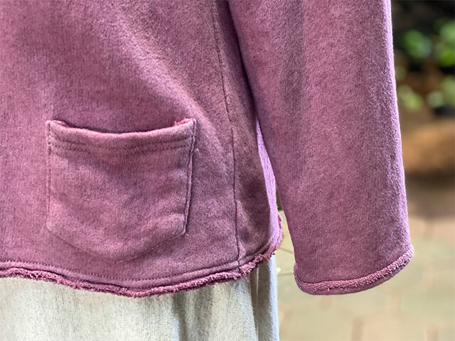 asana ヘンプコットン スウェット あったか ロングスリーブ・草木染め