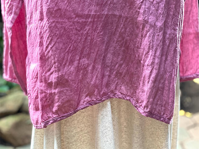 asana HEMP100% ガーゼ ゆったり ロングスリーブ・草木染め