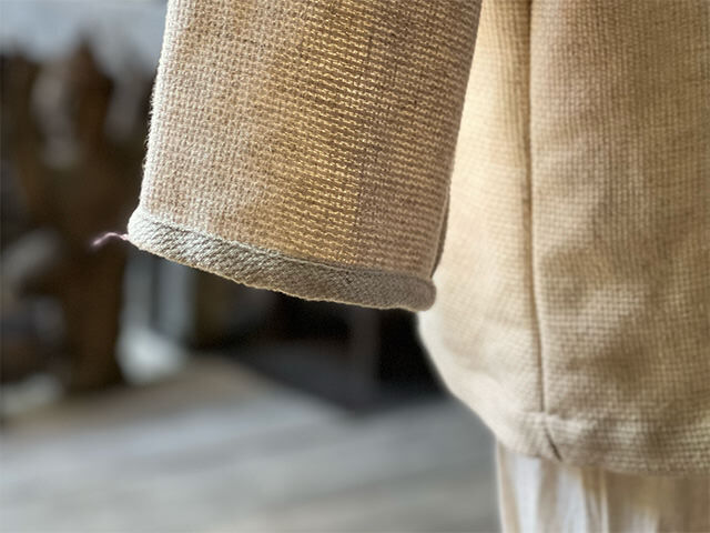 asana HEMP100% ロングスリーブ シャツ・きなり