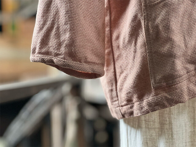 asana HEMP100% ロングスリーブ シャツ・草木染め