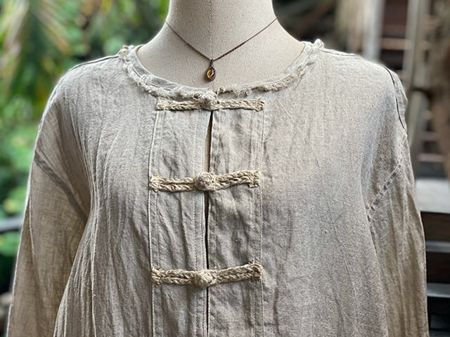 asana HEMP100% ランナー ジャケット・きなり