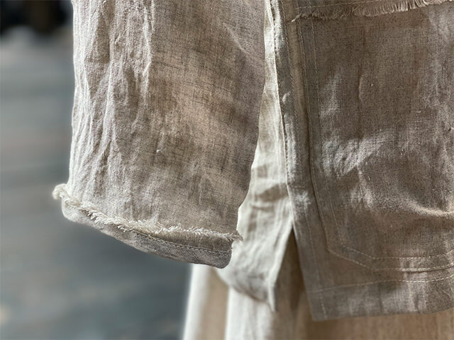 asana HEMP100% ランナー ジャケット・きなり