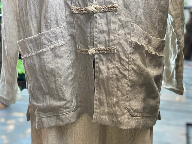 asana HEMP100% ランナー ジャケット・きなり