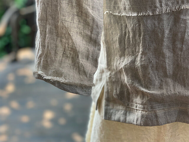 asana HEMP100% ランナー ジャケット・きなり