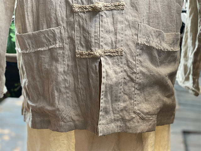 asana HEMP100% ランナー ジャケット・きなり