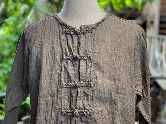 asana HEMP100% ランナー ジャケット・草木染め