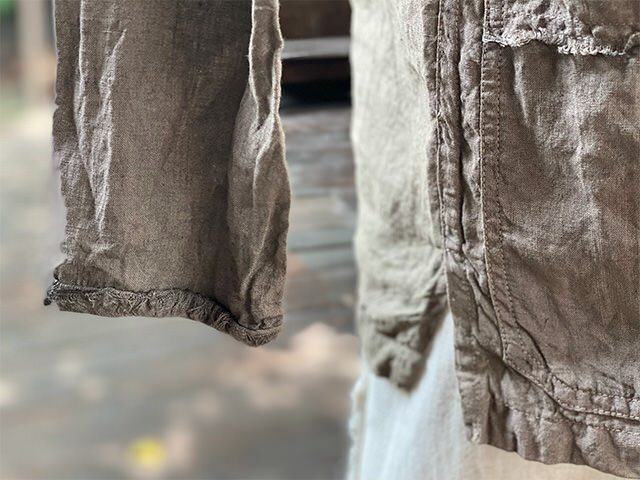 asana HEMP100% ランナー ジャケット・草木染め