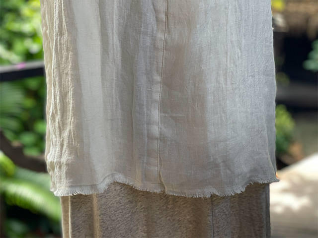 asana HEMP100% ガーゼ ポケット タンク・きなり