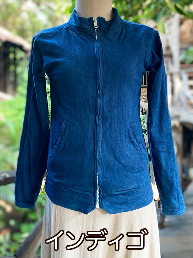 asana ヘンプコットン 厚手 ジャージ トップス・草木染め