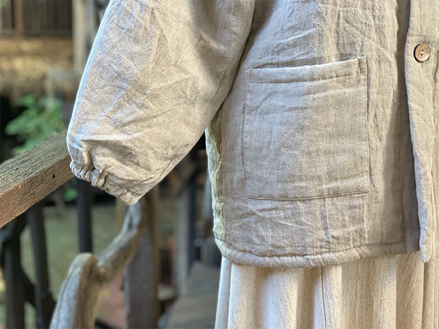 asana HEMP100% ふかふか リバーシブル はんてん・きなり