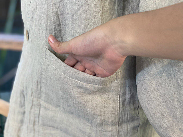 asana HEMP100% ふかふか リバーシブル はんてん・きなり