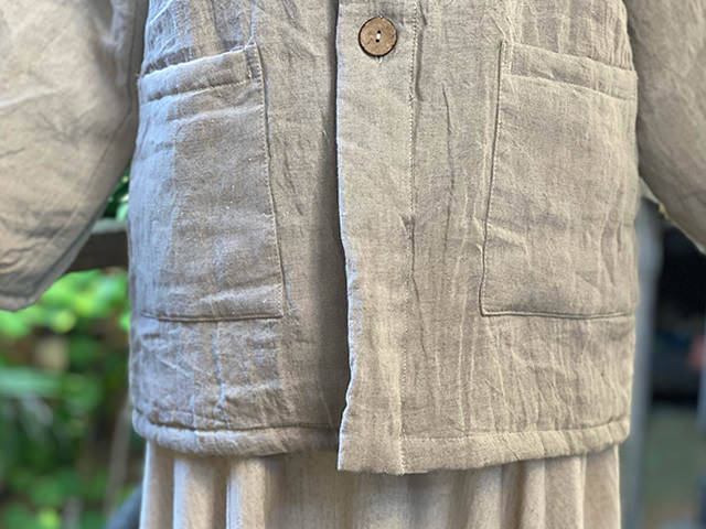 asana HEMP100% ふかふか リバーシブル はんてん・きなり