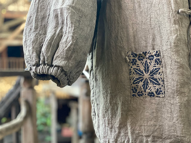 asana HEMP100% ふかふか リバーシブル はんてん・きなり