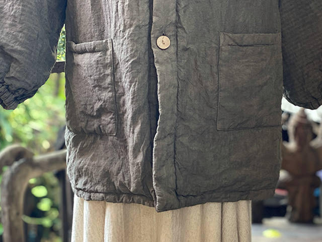 asana HEMP100% ふかふか リバーシブル はんてん・きなり