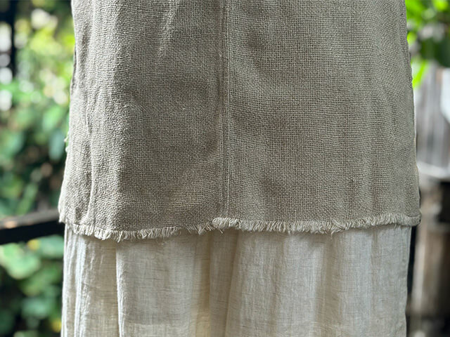 asana HEMP100% 手織り ゆったり タンク・きなり