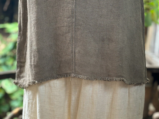 asana HEMP100% 手織り ゆったり タンク・草木染め