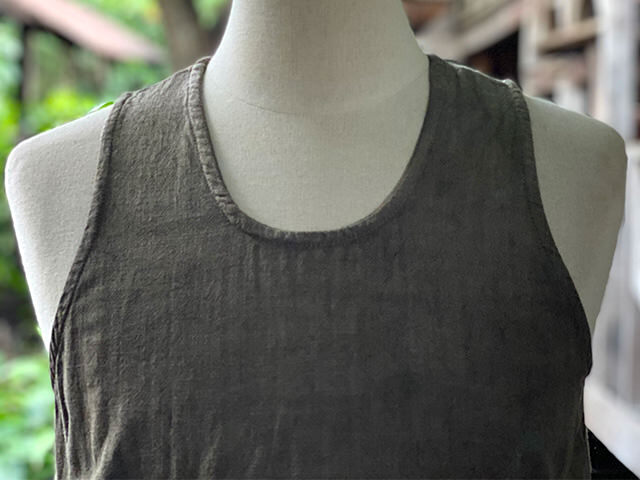 asana HEMP100% テロテロ タンクトップ・草木染め