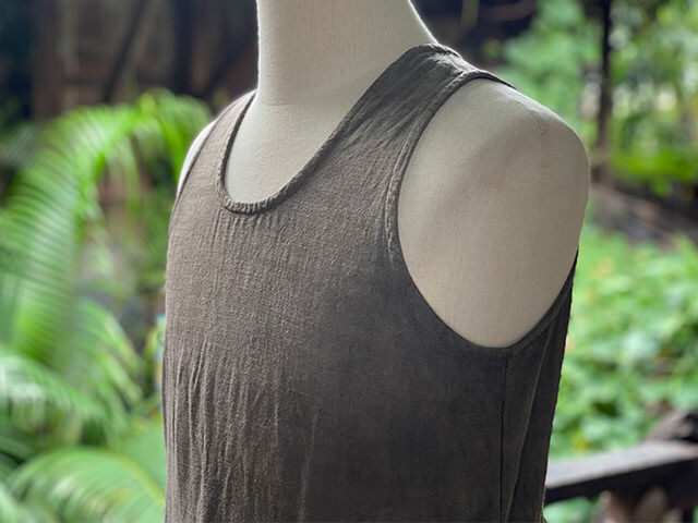 asana HEMP100% テロテロ タンクトップ・草木染め