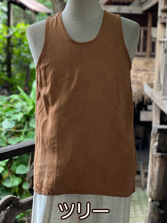 asana HEMP100% テロテロ タンクトップ・草木染め【パヤカ オンライン