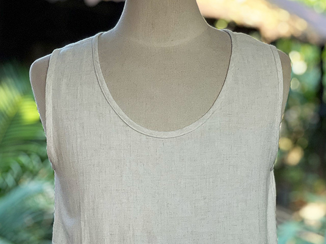 asana HEMP100% テロテロ タンクトップ・きなり