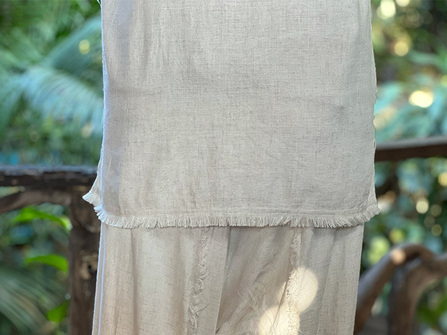 asana HEMP100% テロテロ タンクトップ・きなり