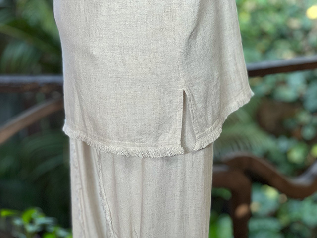 asana HEMP100% テロテロ タンクトップ・きなり