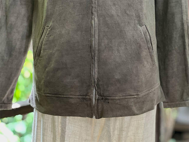 asana ヘンプコットン 厚手 ジャージ トップス・草木染め