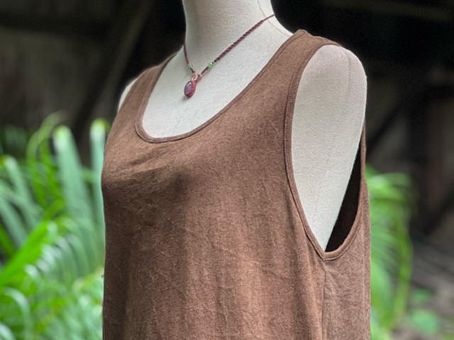 asana 厚手 メンズ タンク・先染め 草木染め