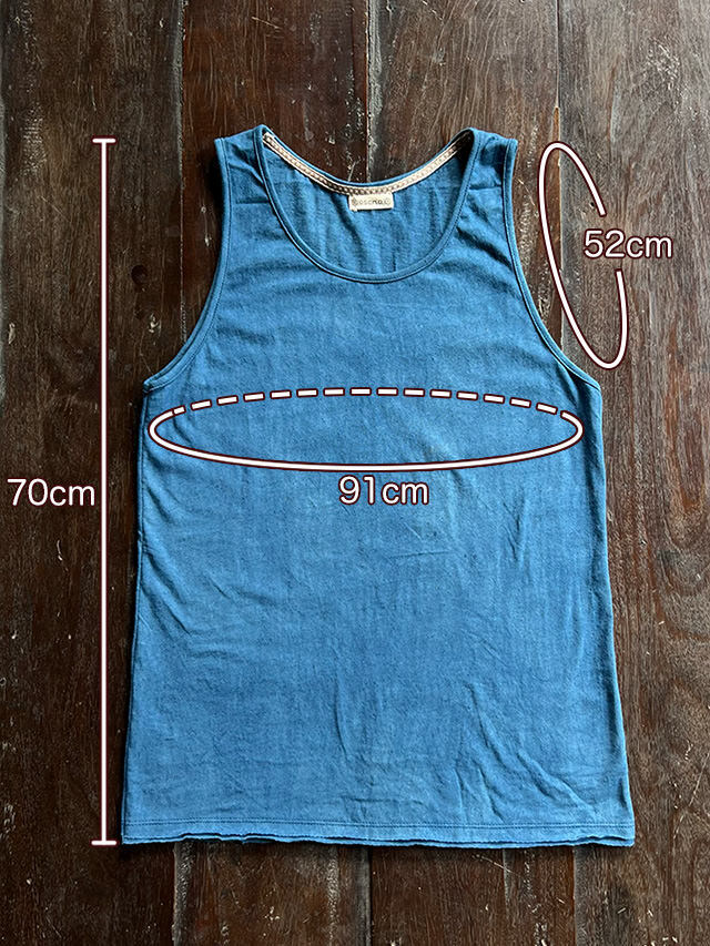 asana 厚手 メンズ タンク・先染め 草木染め