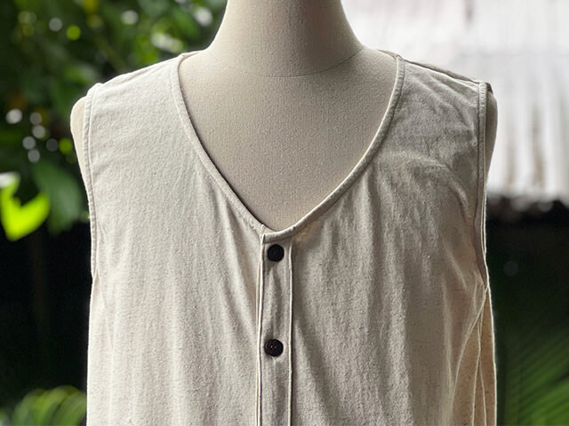 asana ヘンプコットン 厚手 ベスト・きなり【パヤカ オンラインショップ】