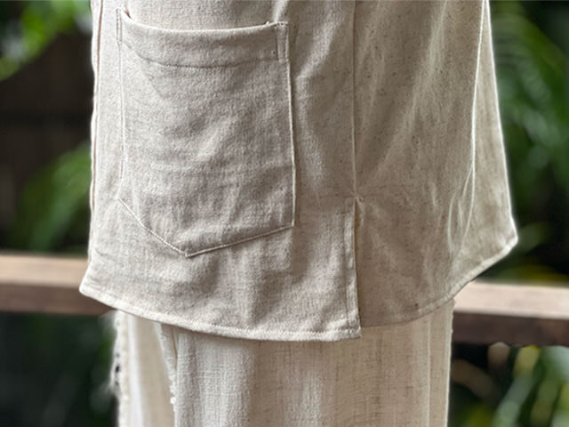 asana ヘンプコットン 厚手 ベスト・きなり