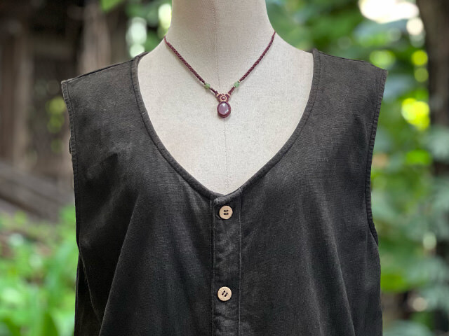 asana ヘンプコットン 厚手 ベスト・草木染め