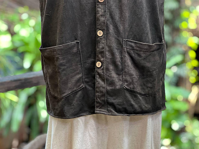 asana ヘンプコットン 厚手 ベスト・草木染め