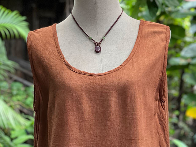 asana HEMP100% テロテロ タンクトップ・草木染め