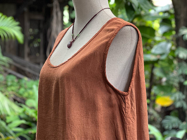 asana HEMP100% テロテロ タンクトップ・草木染め