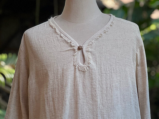 asana ヘンプコットン ゆったり ロングスリーブ・きなり