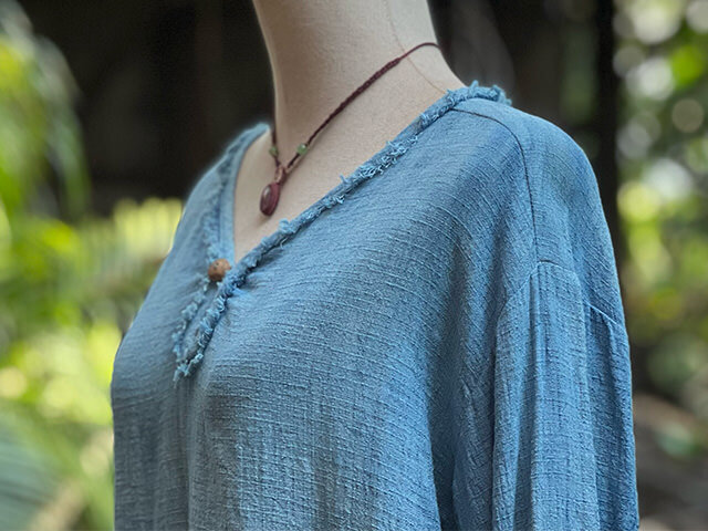 asana ヘンプコットン ゆったり ロングスリーブ・草木染め